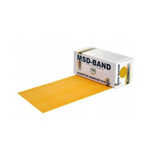 MSD BAND MSD-BAND Cvičební pás Latex Free, 5.5m měkký, žlutý (krabička)