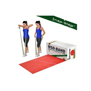 MSD BAND MSD-BAND Cvičební pás Latex Free, 5.5m střední, červený (krabička)